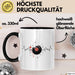 Schallplatte Geschenk Vinyl Herzschlag Vintage Retro Musik DJ Geschenk Kaffee-Becher Schwarz Trendation