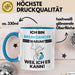 Breakdancer Geschenk Tasse Lustiger Spruch Ich Bin Breakdancer Warum Weil Ich Es Kann Geschenkidee Bester Breakdancer Geburtstag Kaffee-Becher Blau Trendation