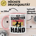 Handball Geschenk Tasse Geschenkidee Handball-Spieler Handballspielerin Mädchen Jungs Kaffee-Becher Old Schmetterhand Rosa Trendation