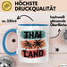 Bangkok Thailand Tasse Geschenk Lustige Geschenkidee Spruch Blau Trendation
