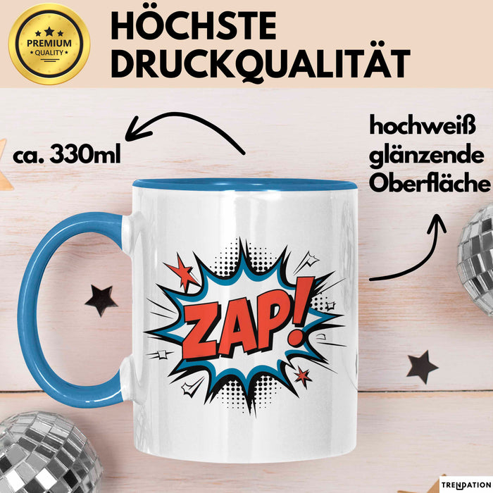 Comiczeichner Tasse Geschenkidee Panel Geschichtenerzähler Blau Trendation