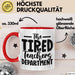 Lehrer Tasse Geschenk Müde The Tired Teacher Department Geschenkidee Lieblingslehrer Kaffee-Becher Rot Trendation
