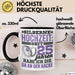 Ehemann Tasse Geschenk 25 Jahre Hochzeitstag Lustiger Spruch Seit 25 Jahren Habe ich den Da an der backe Silberhochzeit Schwarz Trendation