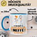 Neffe Geschenk Tasse So Gut Kann Nur Ein Neffe Aussehen Geschenkidee Kaffee-Becher Blau Trendation