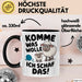 Schaf Tier Bauer Tasse Becher Geschenk Lustige Geschenkidee Spruch Komme Was Wolle Ich Schaf Das Trendation