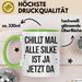 Silke Tasse Geschenk Chillt Mal Alle Silke Ist Ja Jetzt Da Geschenkidee Becher mit Name Grün Trendation