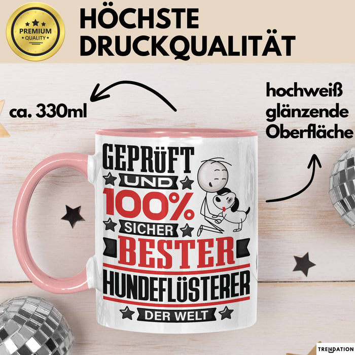 Hundeflüsterer Geschenk Lustiger Spruch für Hundeflüsterer Geschenkidee Bester Hundeflüsterer Der Welt Rosa Trendation