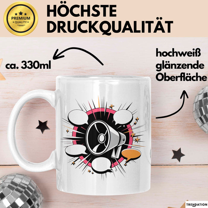 Extrovertierter Tasse Geschenk Lustige Geschenkidee Spruch Für Soziale Schmetterlinge Weiß Trendation