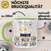 Geschenk für Live-Musik-Fan Tasse Lustige Geschenkidee Geburtstag Ich Bin Live-Musik-Fan Ich Darf Das Grün Trendation