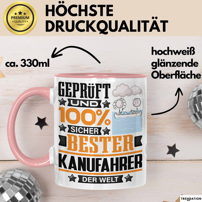 Kanufahrer Geschenk Lustiger Spruch für Kanufahrer Geschenkidee Bester Kanufahrer Der Welt Rosa Trendation