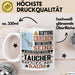 Taucher Geschenk Tasse Lustiger Spruch Erheben Sie Sich Der Taucher Betritt den Raum Weiß Trendation