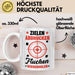 Sportschütze Tasse Geschenk Spruch Geschenkidee Geburtstag Zielen Abdrücken Fluchen Wiederholen Weiß Trendation