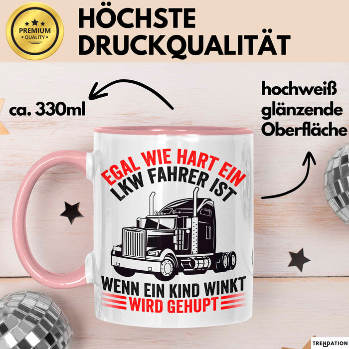 Lkw Fahrer Tasse Geschenk Harte Truckfahrer Trucker Geschenkidee Lustig Rosa Trendation