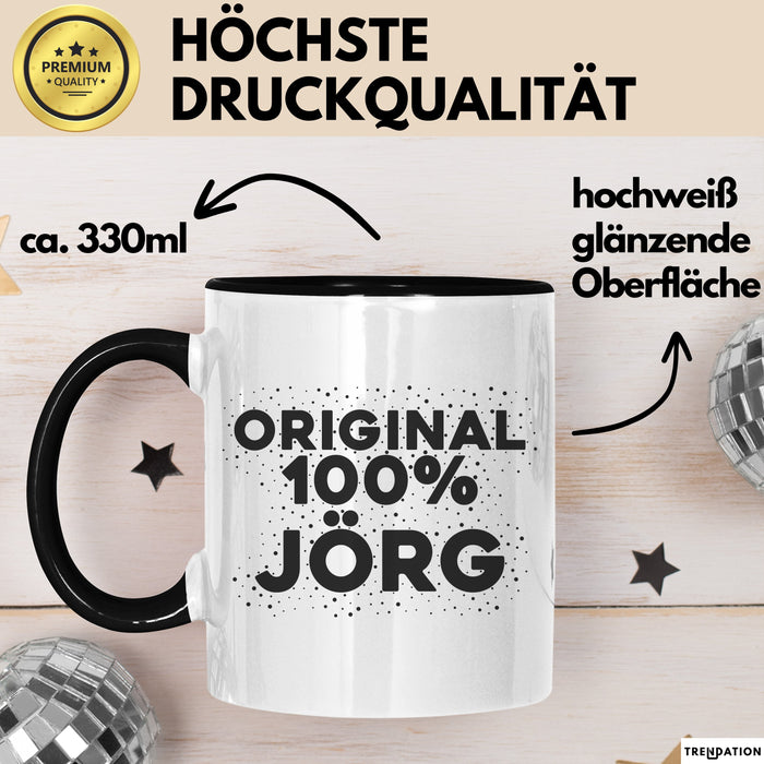 Joerg Tasse Original 100% Joerg Geschenk Schwarz Trendation