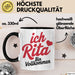 Rita Tasse Geschenk Ich Bin Vollkommen Rita Geschenkidee Geburtstag Schwarz Trendation