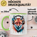 Fuchs Tierliebhaber Tasse Geschenk Lustige Geschenkidee Spruch Grün Trendation