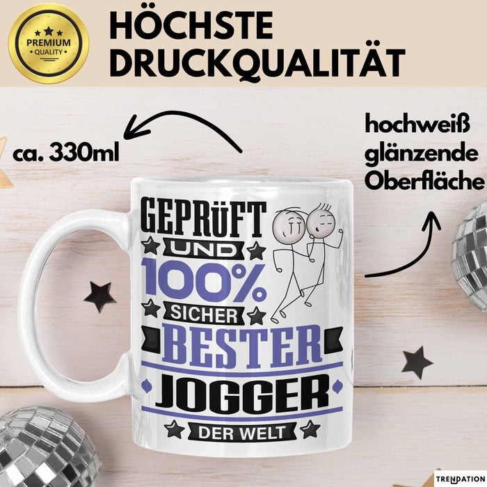 Jogger Geschenk Lustiger Spruch für Jogger Geschenkidee Bester Jogger Der Welt Weiß Trendation