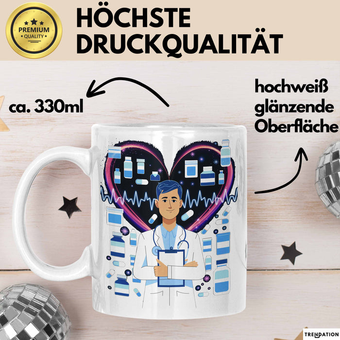Arzt Tasse Geschenk Lustige Geschenkidee Spruch Für Medizinische Fachkräfte Weiß Trendation