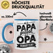 Papa Vatertag Tasse Becher Geschenk Lustige Geschenkidee Spruch Als Papa Geliebt Als Opa Vergöttert Blau Trendation
