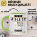 Athletin Tasse Geschenk Ich Bin Athletin Warum Weil Ich Es Kann Geschenkidee Geburtstag Grün Trendation