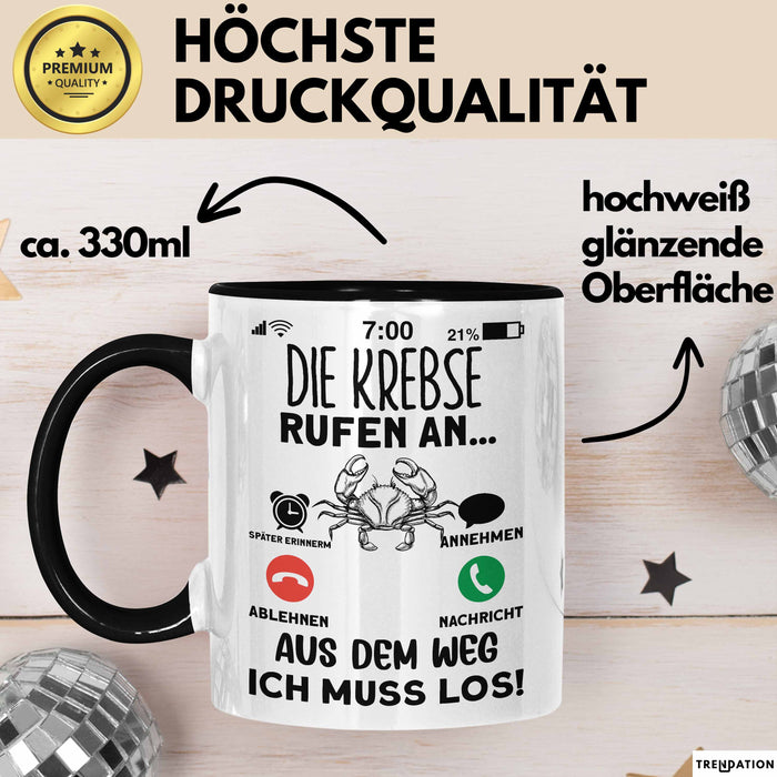 Krebse Liebhaber Tasse Geschenk Die Krebse Rufen An Geschenkidee Becher Trendation