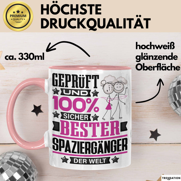 Spaziergänger Geschenk Lustiger Spruch für Spaziergänger Geschenkidee Bester Spaziergänger Der Welt Rosa Trendation