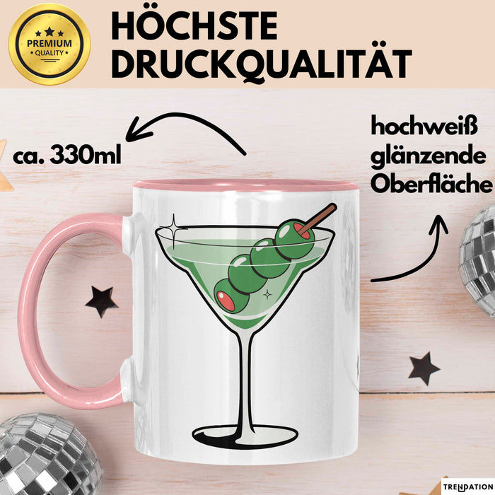 Cocktail Liebhaber Tasse Geschenkidee für Mixologie Fan Rosa Trendation