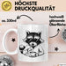 Waschbär Tierliebhaber Kaffee Tasse Geschenk Lustige Geschenkidee Spruch Weiß Trendation