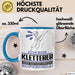 Kletterer Geschenk Tasse Ich Bin Kletterer Aber Sag Doch Einfach Superheld Lustige Geschenkdiee für Kletterer Kaffee-Becher Blau Trendation