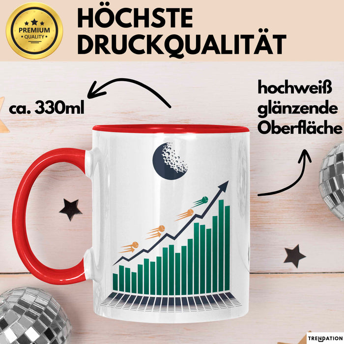 Investor Tasse Geschenkidee für Finanz und Wachstumsfans Rot Trendation