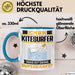Kitesurfer Tasse Geschenk für Kitesurfer Geburtstag Lustiger Spruch Kaffee-Becher Was Ist Deine Superkraft Blau Trendation