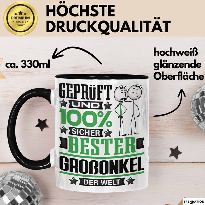 Großonkel Geschenk Lustiger Spruch für Großonkel Geschenkidee Bester Großonkel Der Welt Schwarz Trendation