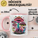 Pilz Fan Tasse Geschenkidee für Pilzliebhaber Rosa Trendation