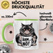 Katzen Tierliebhaber Tasse Geschenk Lustige Geschenkidee Spruch Ähm Nö Grün Trendation