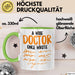 Arzt Tasse Geschenk Lustige Geschenkidee Spruch Ein Weiser Arzt Schrieb Einmal Grün Trendation
