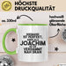 Joachim Tasse Niemand Ist Perfekt, Joachim Ist Nah Dran Geschenk Grün Trendation