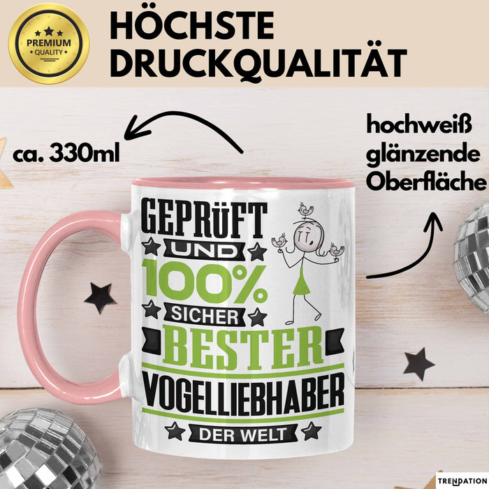 Vogelliebhaber Geschenk Lustiger Spruch für Vogelliebhaber Geschenkidee Bester Vogelliebhaber Der Welt Rosa Trendation