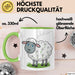 Schaf Tier Bauer Tasse Becher Geschenk Lustige Geschenkidee Spruch Grün Trendation