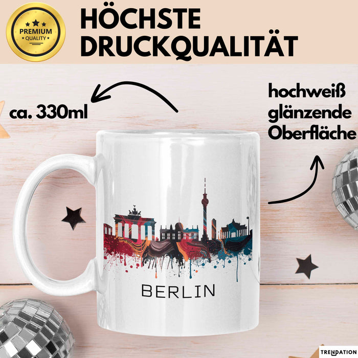Deutschland Berlin Tasse Geschenk Lustige Geschenkidee Spruch Weiß Trendation