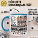 Programmierer Geschenk Tasse Lustiger Spruch Erheben Sie Sich Der Programmierer Betritt den Raum Blau Trendation