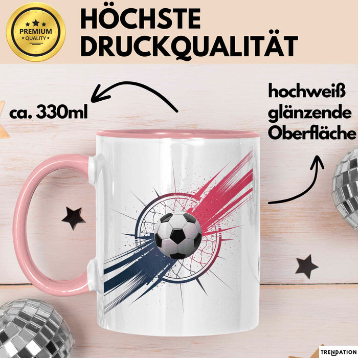Fußballspieler Tasse Geschenk Lustige Geschenkidee Spruch Für Fußball Fans Rosa Trendation