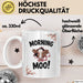 Kuh Tasse Geschenk Morning Moo Geschenkidee Lustig Guten Morgen Weiß Trendation