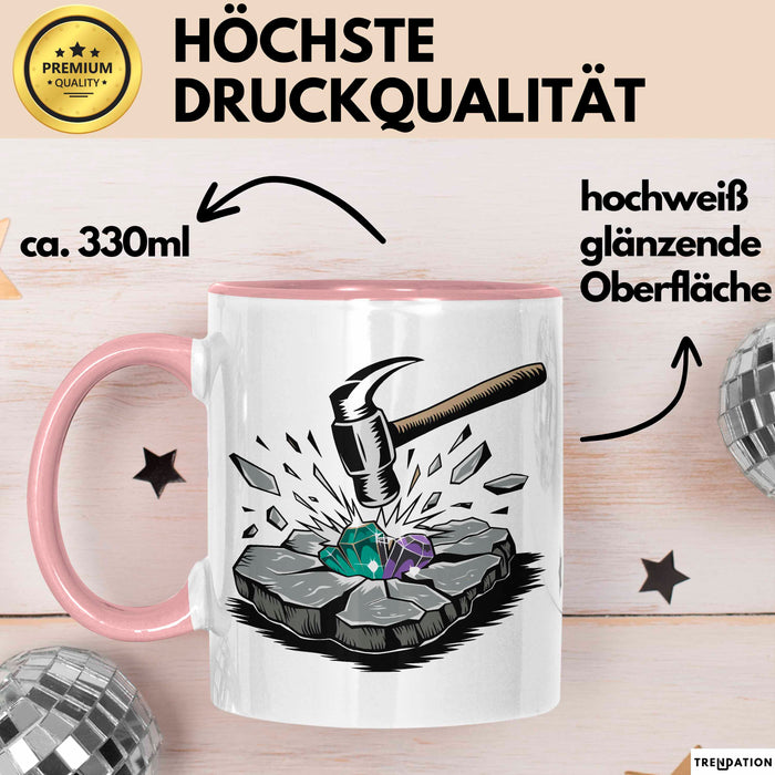 Geologe Tasse Geschenkidee für Felsenliebhaber Rosa Trendation