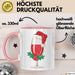 Weihnachten Weinglas Tasse Geschenk Weihnachtliche Grafik Kaffee-Becher Rosa Trendation