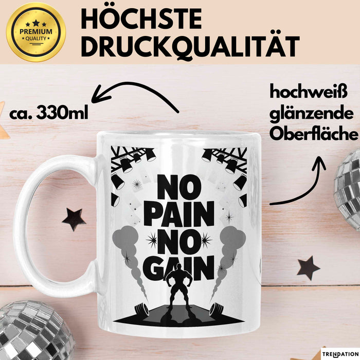 Bodybuilder Tasse Geschenk Lustige Geschenkidee Spruch Für Muskel Aufbau Fans Weiß Trendation