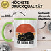 Katze Tasse Geschenk Na Sicha Ned Geschenkidee Katzenliebhaber Kaffee-Becher Grün Trendation