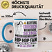 Hip-Hop-Fan Geschenk Tasse Lustiger Spruch Erheben Sie Sich Der Hip-Hop-Fan Betritt den Raum Blau Trendation