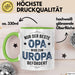 Opa Großvater Tasse Geschenk Lustige Geschenkidee Spruch Nur Der Beste Opa Wird Zum Uropa Befördert Grün Trendation