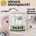 Bäcker Geschenk Tasse Ich Bin Bäcker Aber Sag Doch Einfach Superheld Lustige Geschenkdiee für Bäcker Kaffee-Becher Rosa Trendation