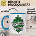 Biertrinker Tasse Geschenk Ich Trinke Vegan Becher Geschenkidee Blau Trendation